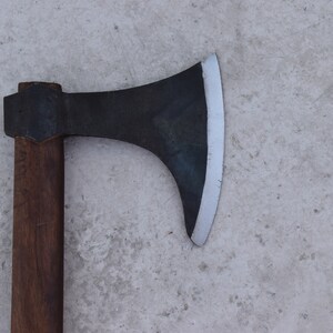 Hand Forged Viking Axe Carbon Steel with wooden handle