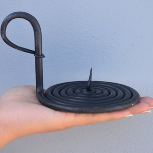Hand Forged Medieval Iron Candle Stand.
