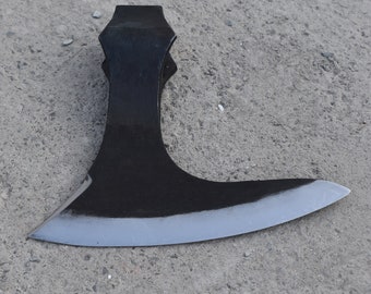 Handgeschmiedeter Axtkopf im Stil der Wikinger | Mittelalterliche Dekorative Replik