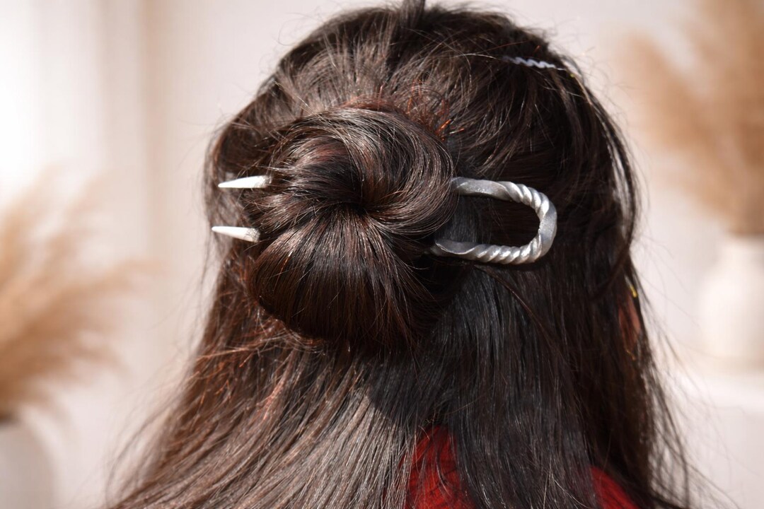 Rustc Hair Textures Handmade Twisted Hair Fork – Rustic Bun Holder, Vintage Style Hair ...