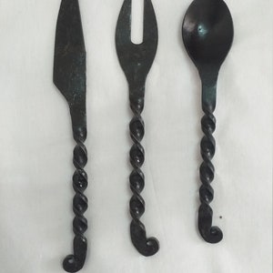 Hand Forged Ancient Cuttlery Set Medieval cutlery Set