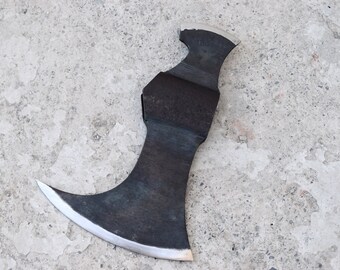 Cabeza de hacha vikinga forjada a mano a medida – Decorativa / Para cosplay / De colección