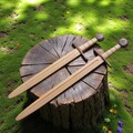 Handcrafted Wooden Knight Sword Replica | Medieval Cosplay & Training Prop | Safe Collectible Decor Gift product logo