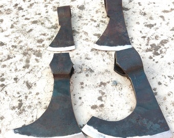 Hand-Forged Viking Axe Head Set – Carbon Steel, Cosplay Display (Pack of 4)