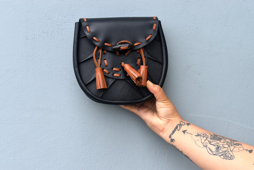 Medieval Leather Sporran Pouch: Renaissance Belt Bag, Coin Purse - Etsy