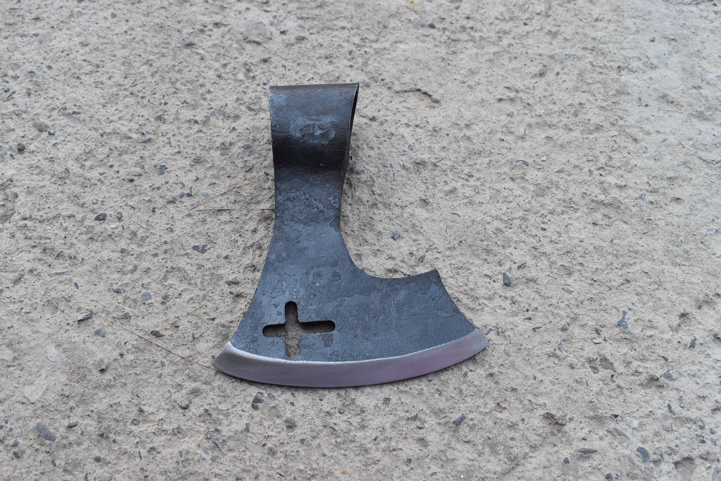 Hand-Forged Decorative Medieval Axe Head Replica - Display Piece (Unsharpened, Collectible)