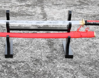 Samurai Red Katana – Decorative Japanese Samurai Sword, Wall Display / Cosplay