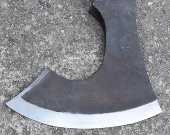 Large Size Hand-Forged Viking Axe Head Replica – Medieval Decorative Collectible.