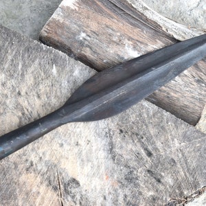 Hand Forged Medieval Viking Leaf Blade Spearhead. Best Gift For Halloween, Easter, Men & Women.