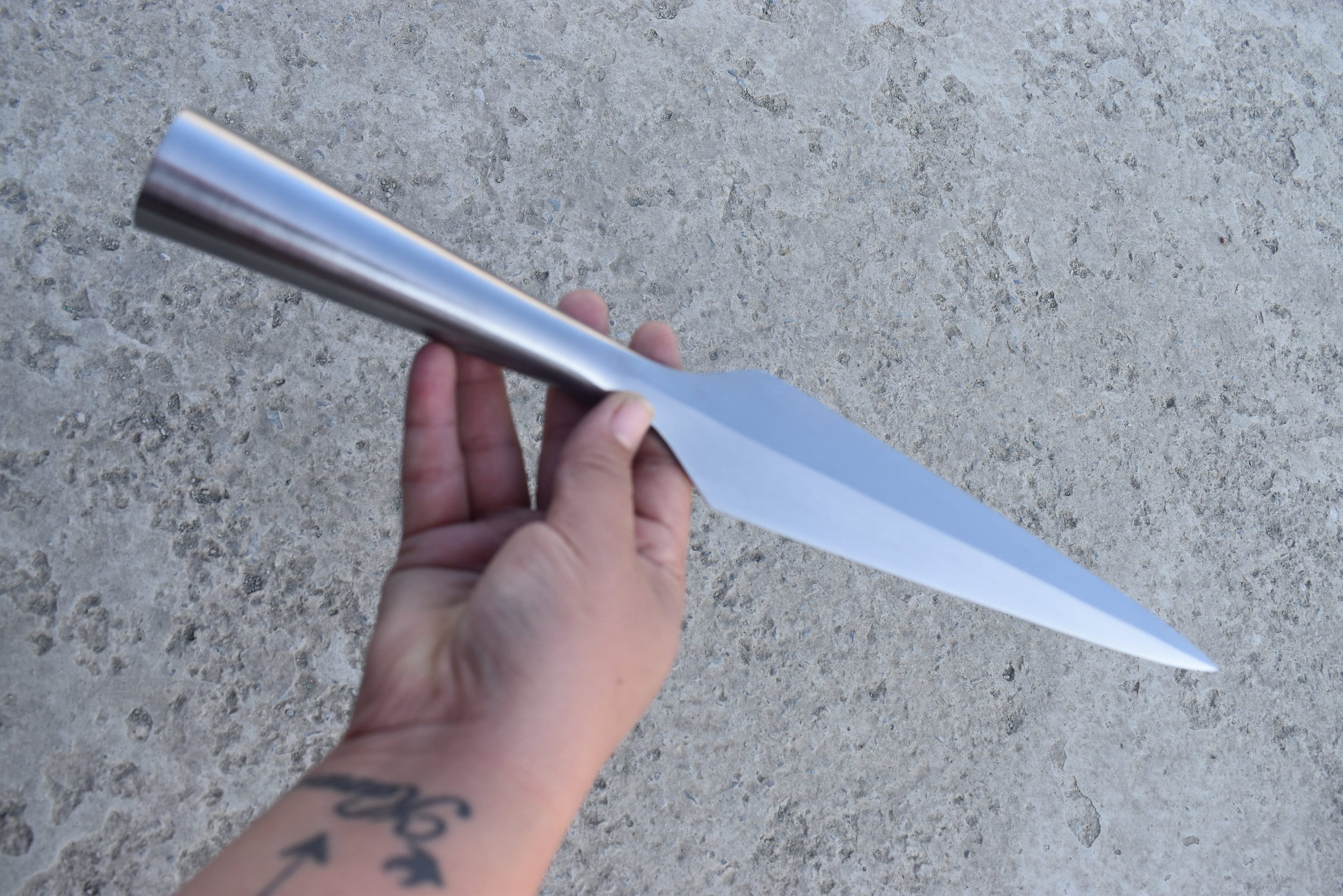 Hand-Forged Viking Spearhead Medieval Polish Jawline Replica Decorative Art Object