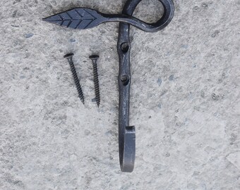 Gancio A S In Ferro Battuto A Mano – 13,5 Cm, Stile Medievale E Rustico, Per Casa E Giardino