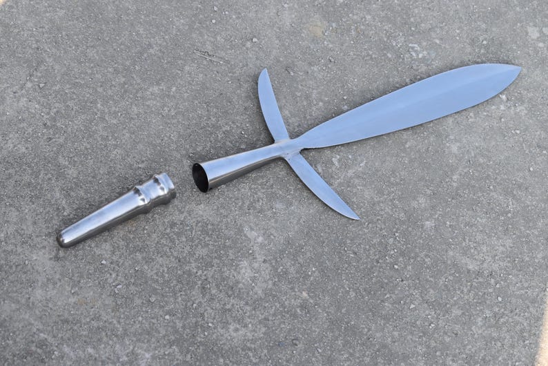Hand-forged Japanese Jumonji Yari Spearhead – Decorative / Cosplay ...