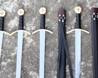 Set of 4 Decorative Knights Templar Swords | Medieval Replica Display Art | Collectible Historical Decor