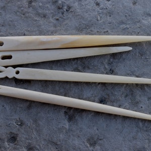 Handcrafted  buffalo Bone Nalbinding Handcraft  Nalbinding Bone Needles Viking Medieval Needles Set Of 4 Best Gift FOr Christmas, new year