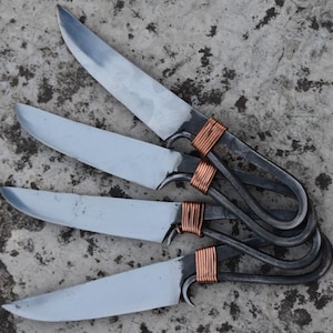 Set of 4 Medieval Hand Forged Knife