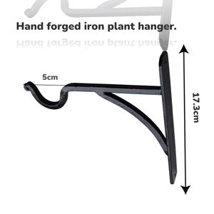 Pack of 2 Hand-Forged Iron Plant Hanger Rustic Wall Hook Bracket| Heavy Duty Iron Hook for Hanging Plants, Lanterns, or Décor.