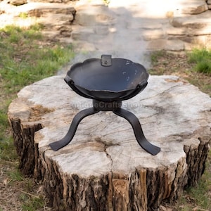Hand Forged Medieval oil Lamp.