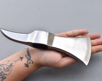 Hand-Forged Viking Axe Head Replica – Decorative / Cosplay / Collectible, Small Spike Design
