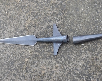 Fer de lance viking damas médiéval forgé à la main Fer de lance en acier à haute teneur en carbone - France Fer de lance viking damas médiéval forgé à la main Fer de lance en acier à haute teneur en carbone - France