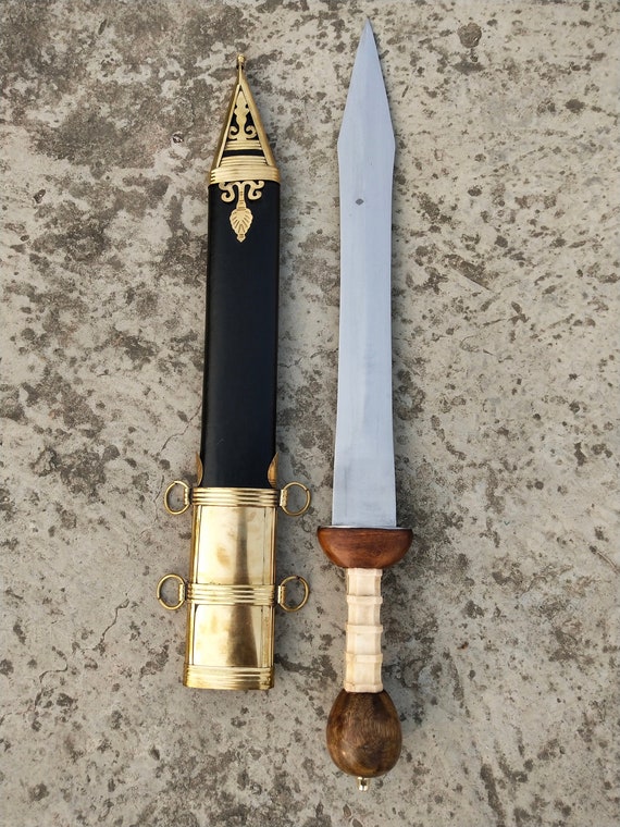 Roman Legionary Gladius Replica Sword with Scabbard | Blunt Decorative Historical Prop