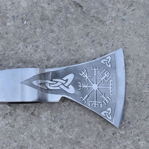 Hand forged Viking medieval Norse design axe head. best gift for Halloween, Christmas, hen party etc.