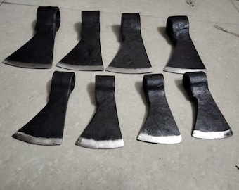 Hand-Forged Medieval Axe Head Set – Decorative / Cosplay / Collectible, Set of 8