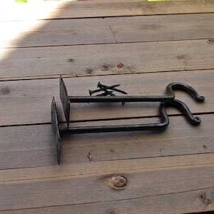 Hand-Forged Medieval Iron Wall Hook | Vintage Style Wrought Iron Bracket | Rustic Home Décor.(Set Of 2 )
