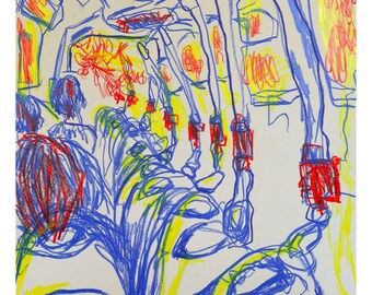 Bus into Town - Giclée Print (A4/A3)