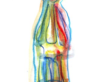 Coca Cola Bottle - Multicolour Giclée Print (A5/A4)