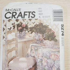 McCall's 5274 Home Sewing Patterns, Apron Pattern, Tablecloth Pattern, Placemat Pattern, Patio Chair Cover Pattern, Oven Mitt Pattern,