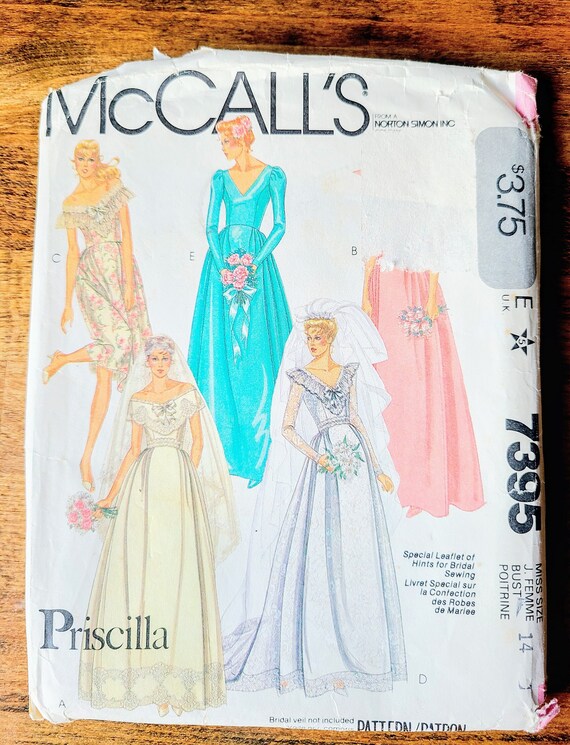 mccalls bridesmaid dress patterns Mccall's 7395 Bridal Gown Pattern, Bridesmaids Gown Pattern, Wedding Pattern, Prom Dress Pattern *size 14* UNCUT Pattern, 80s Color:Flamingo Pink X Factor's Nicole Scherzinger I HAVE TO INCLUDE Style_Polo