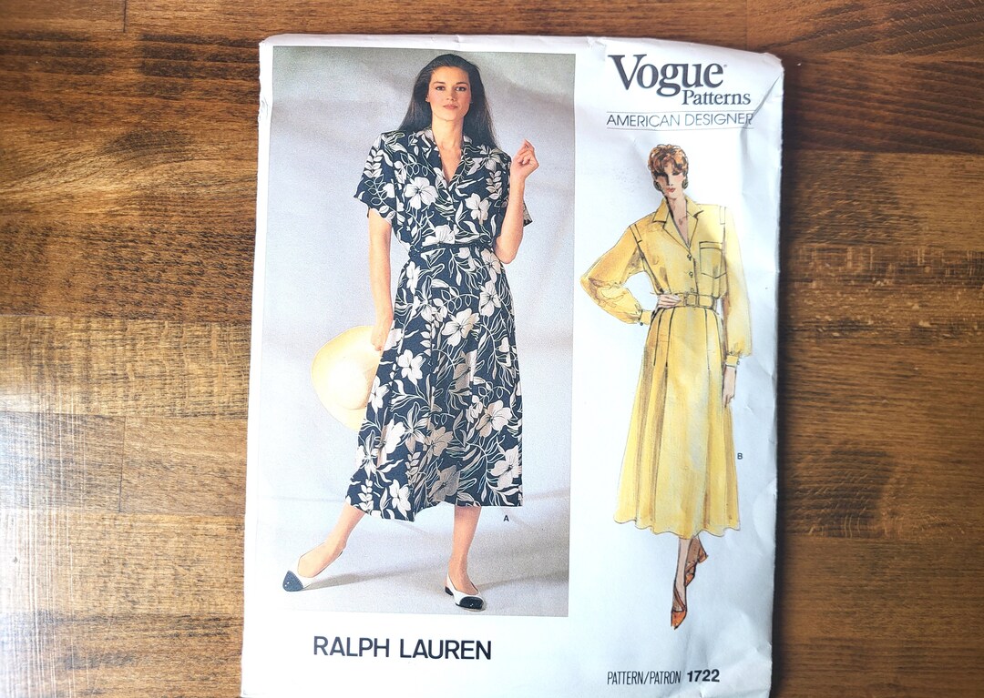 Vogue 1722 Ralph Lauren Pattern, Womens Dress Pattern, Modest Dress ...