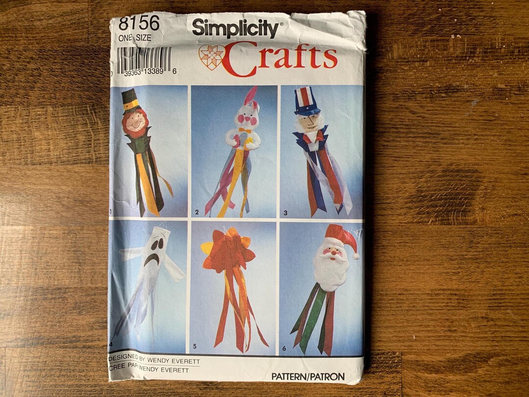 Windsock Patterns Simplicity Crafts 8156 Windsock Sewing Pattern, Holiday Sewing Pattern ...