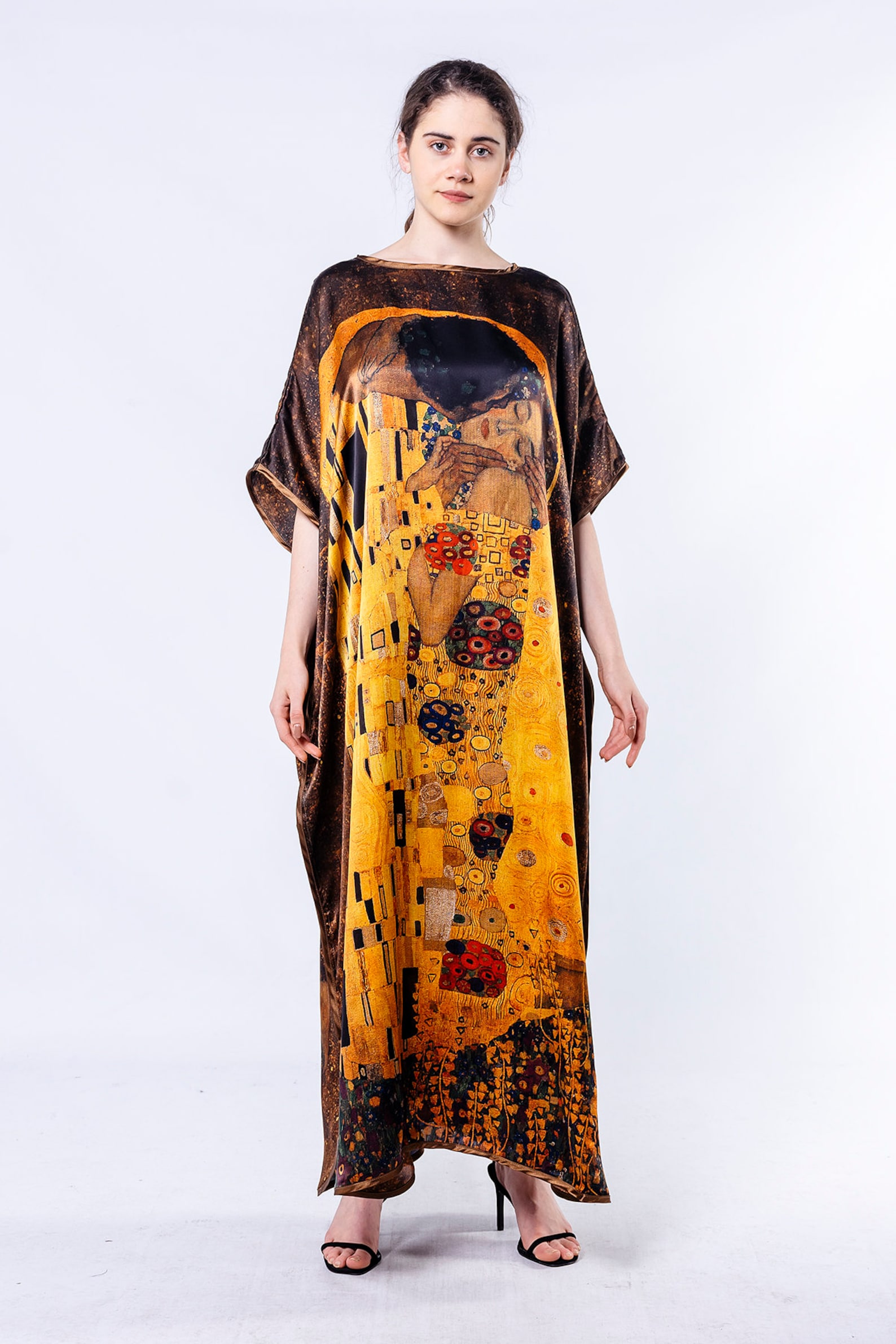 Plus Size Silk Dress Kaftan 100% Mulberry Silk Maxi Kaftan Elegance ...