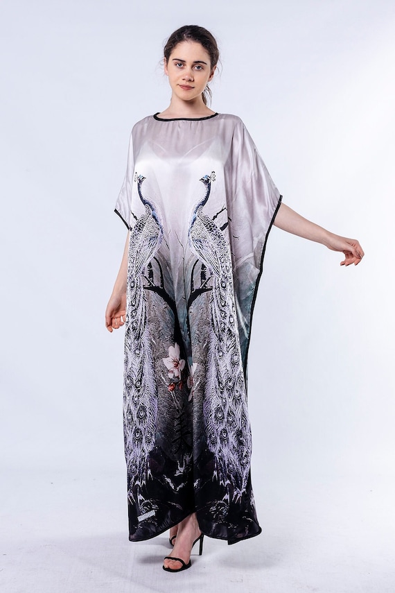pure silk kaftan dress True Love Silk Kaftan Dress : Pure Silk Statement Kaftan Dress Ek Dori