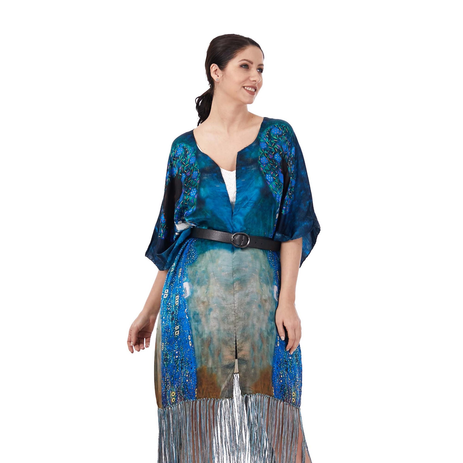 silk blue robe