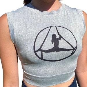 Aerial Silks Shirt /  Aerialist Shirt / Aerial Silks Crop Tank / Aerialist Gift / Fitness Clothing / Aerialist Apparel