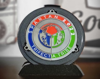 Stand Supporto Dock Holder Medaglia Medal Trifecta Spartan Race