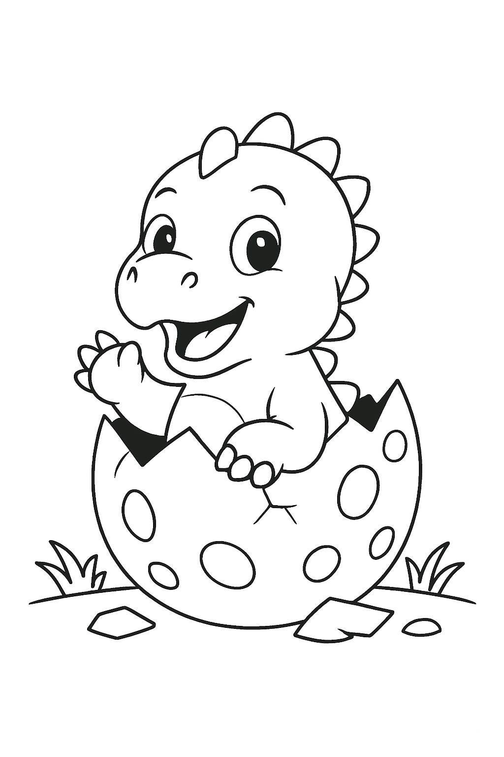 Dinosaur Coloring Pages for Kids - Printable PDF Drawings (instant  Download) - Etsy, image size:1024x1536