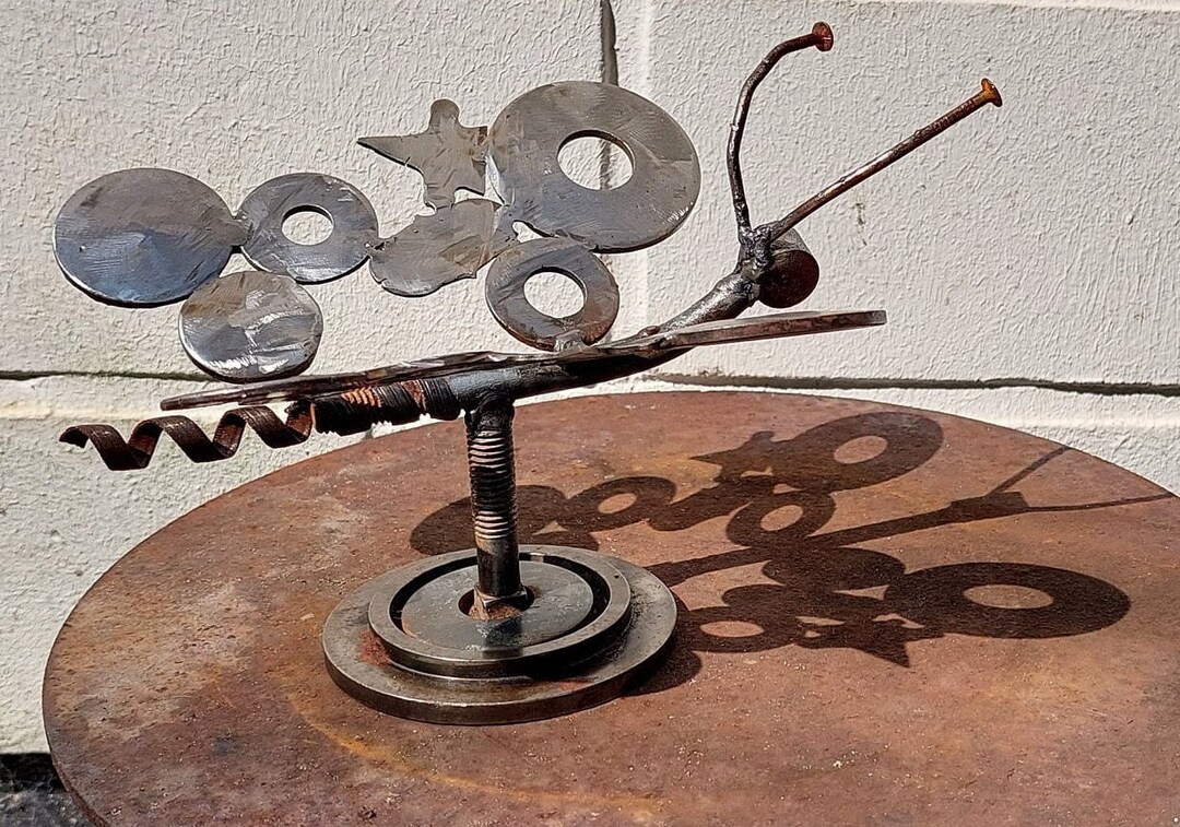 Scrap Metal Insect Small Butterfly Metal Art Made From Scrap Metal Scrap Art Unique Gift ...