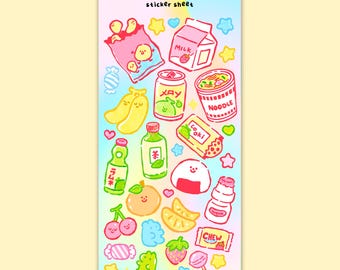Foglio di adesivi per snack