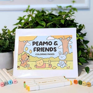 Peamo & Friends Coloring Pages | Unique gift idea, cozy coloring