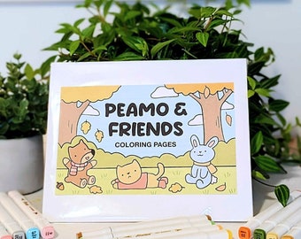 Peamo & Friends Coloring Pages | Unique gift idea, cozy coloring