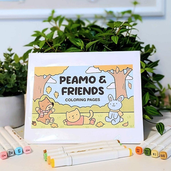 Peamo & Friends Disegni da colorare / Idea regalo unica, colorazione accogliente