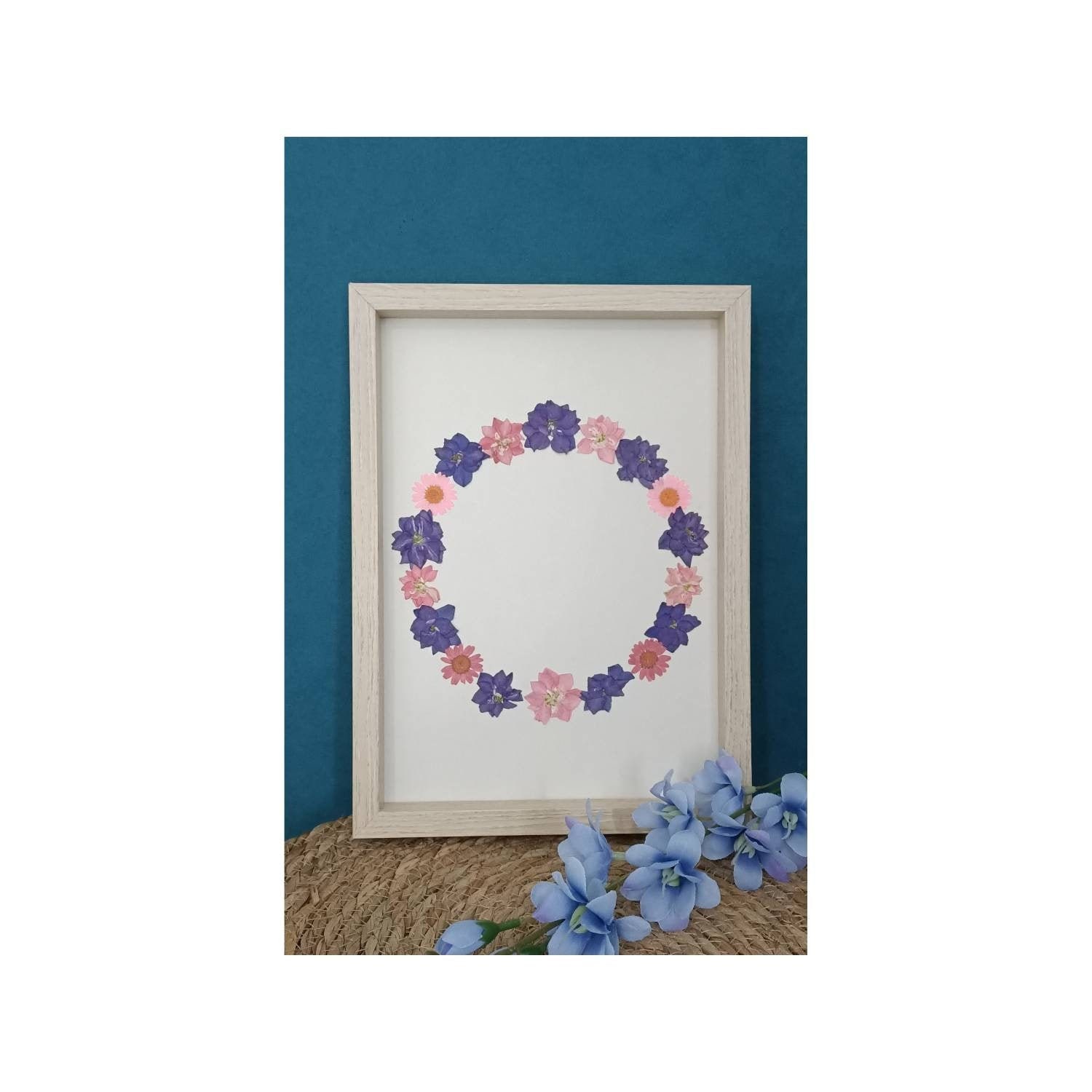 Herbier de Fleurs Séchées et Pressées Marguerites, Dauphinelles.