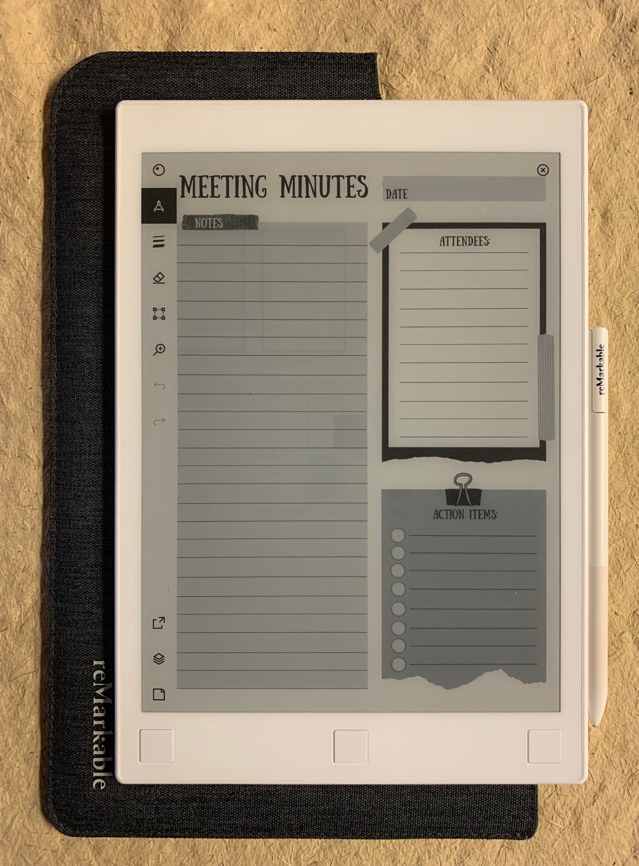 Remarkable 1 & 2 Meeting Minutes Template 