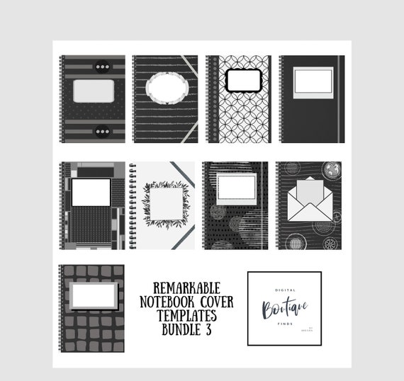 Remarkable 1 & 2 Notebook Cover Templates Bundle 3 for Your Remarkable 1 or  2 Tablet 1872x1404 Resolution PNG Files Only 