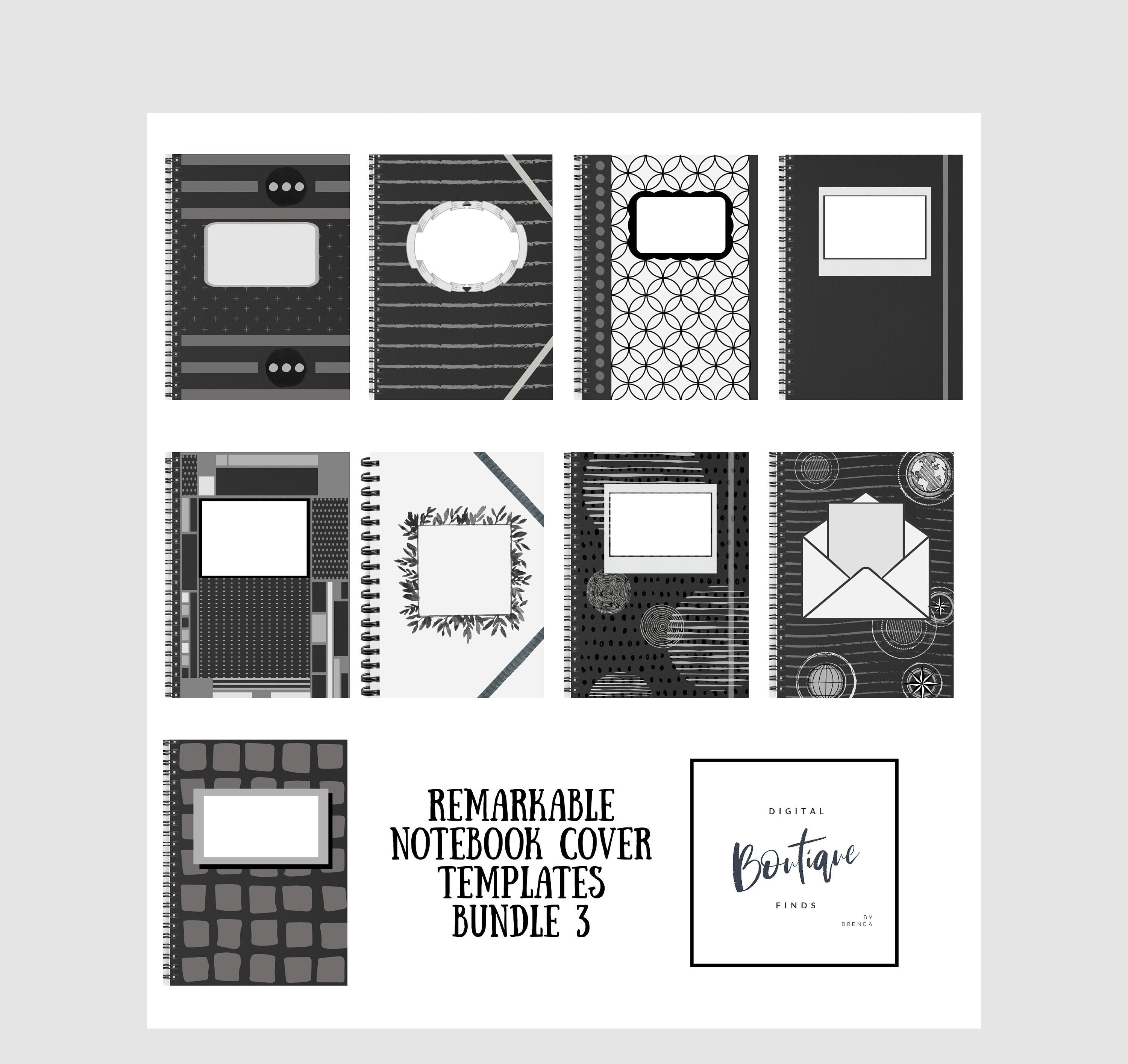 Remarkable 1 & 2 Notebook Cover Templates Bundle 3 for Your