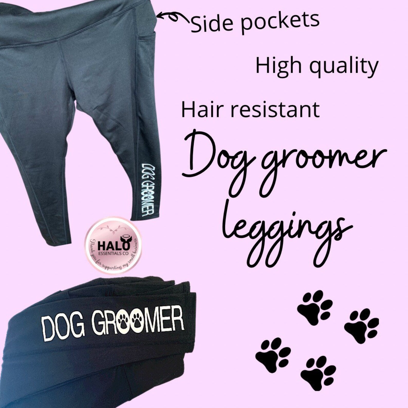 Dog groomer leggings black high quality leggings hair Etsy