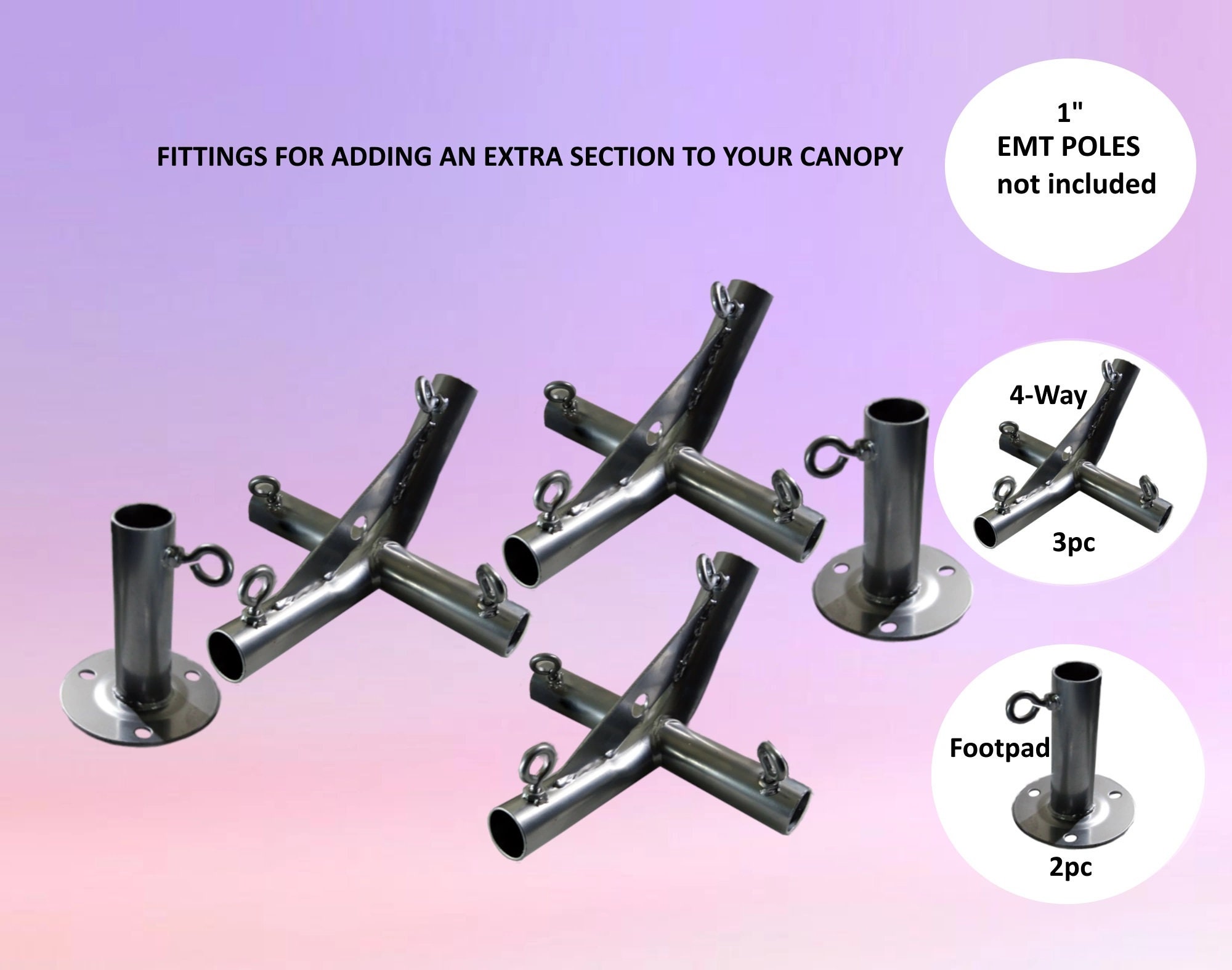 High Peak Canopy Fittingsfor Adding Extra Section to Compatible Canopy Frame Etsy
